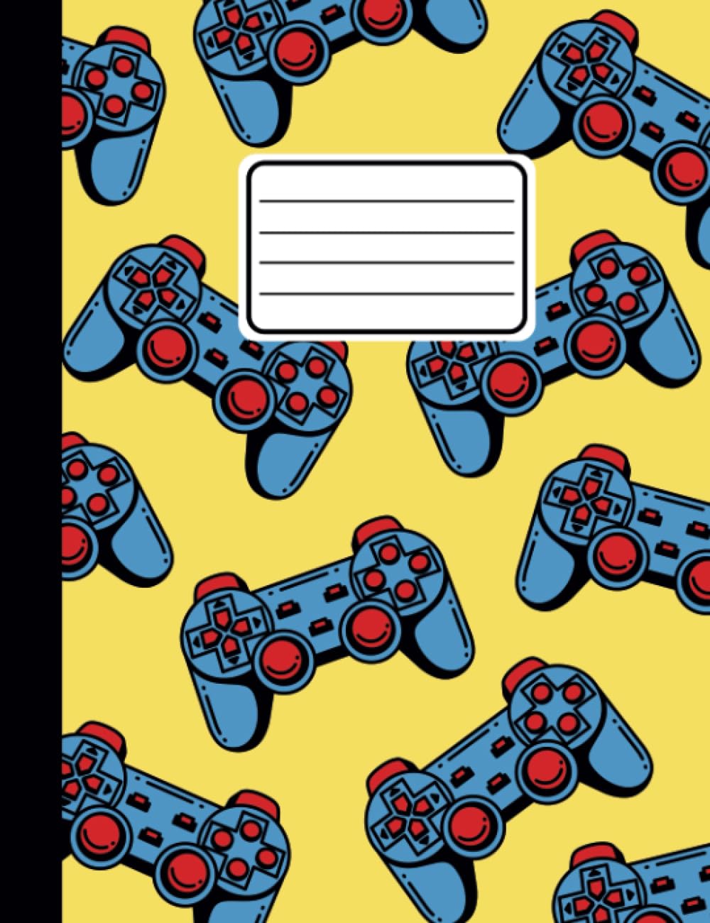 Composition Notebook Wide Ruled Blue Yellow Video Game Controllers Aesthetic For Gamer Kids And Boys And Girls. Cute Gaming Book For Party Favors, ... 110 pages (55 sheets) 9-3/4 x 7-1/2 inches