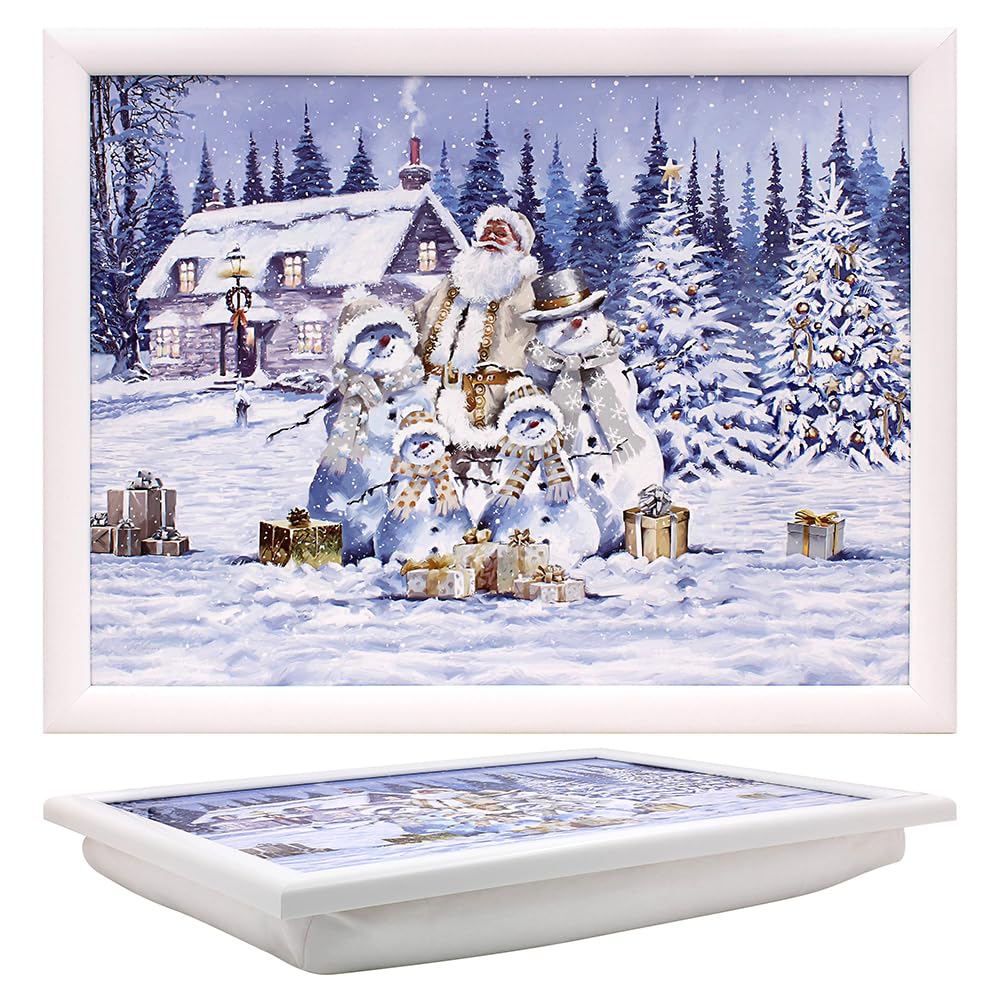 The Leonardo Collection Xmas - White Christmas Cushioned Lap Tray - White Christmas Design