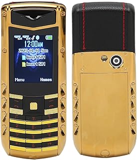 Celular 2G para idosos, botão grande, tela HD de 1,7 polegadas, desbloqueado com dois compartimentos SIM, alto volume BT discagem telefone de metal de negócios de luxo para idosos (plugue EUA)