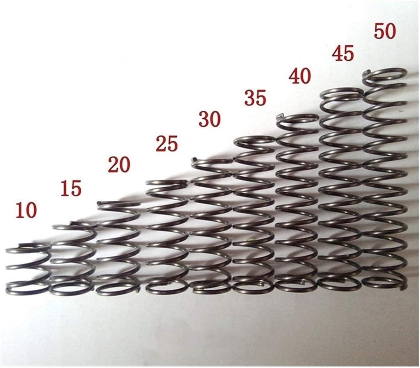 圧縮ばね 10PCS鉄鋼金属ばね圧縮ばね1.5ミリメートルのワイヤ径*直径15ミリメートルアウト*（5-50）mm長さ TMP110