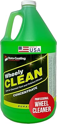 DURA-COATING TECHNOLOGY Wheely Clean Concentrate - Good for Chrome Wheel Cleaner, Clear-Coated, or Aluminum Wheel Cleaner - Professional Tire Shine & Rim Cleaner Spray - Car Care Solution - 1 Gallon