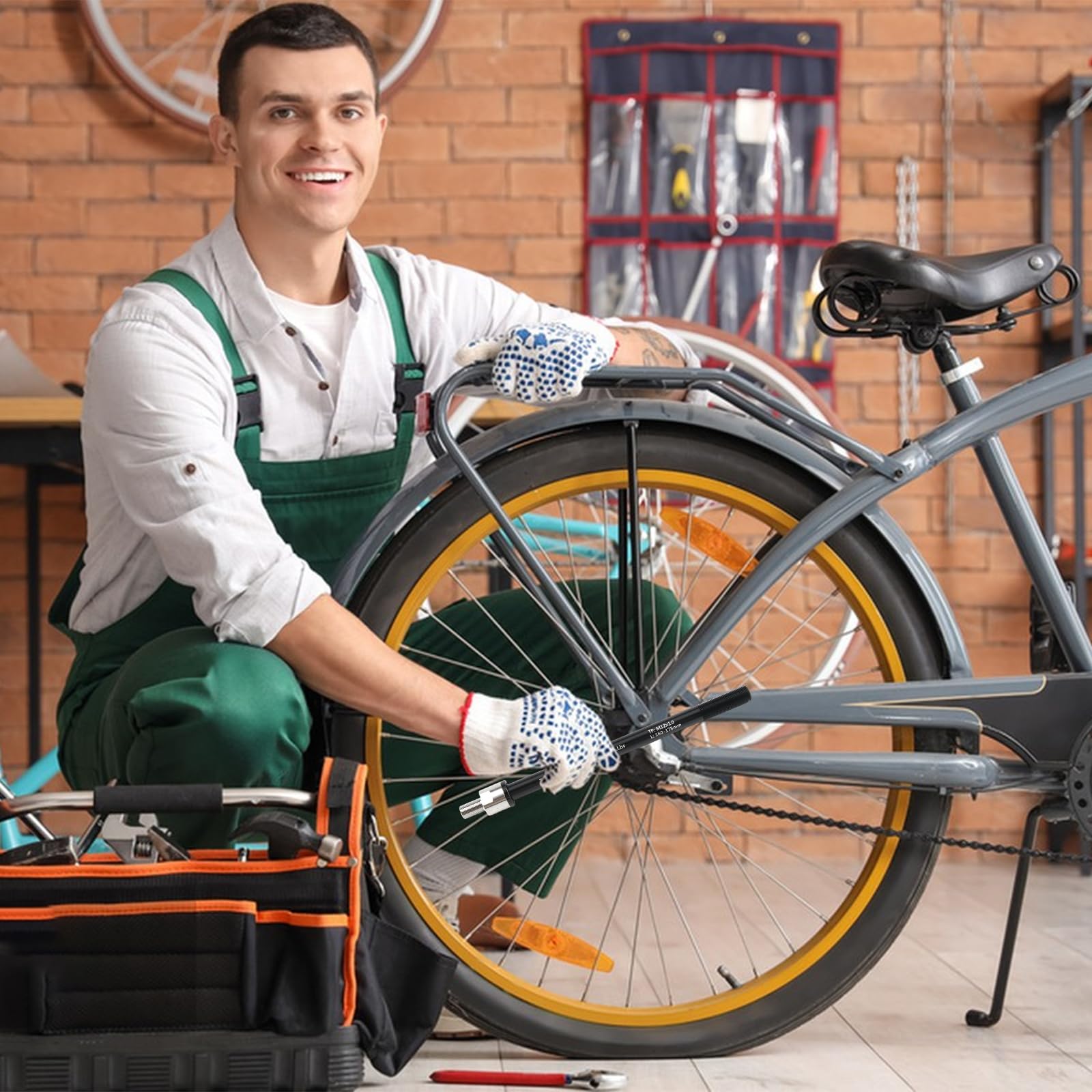 Steckachse Fahrradanhänger Adapter M12 Steckachse mit Fahrrad Achsadapter 160-178 mm Steckachsadapter Einstellbare Schaftlänge Kompatibel mit Den Meisten Fahrradanhänger Kupplungen