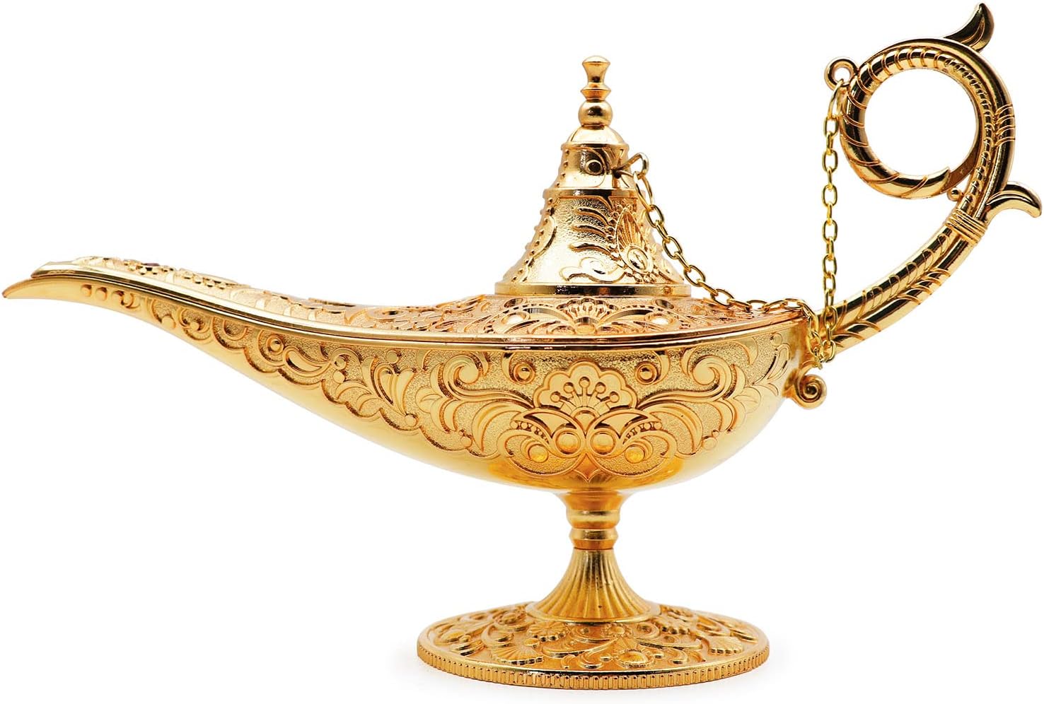 Hsiwto Aladdin Magic Genie Light - Gold Lamp for Home Wedding Table Decoration, Costume Props & Gift for Party/Halloween/Birthday