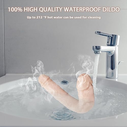 Miniatura 25 de Consolador doble de 15 x 1.7 pulgadas, gelatina de cristal realista, consolador largo anal, suave y flexible, con venas y glande para adultos