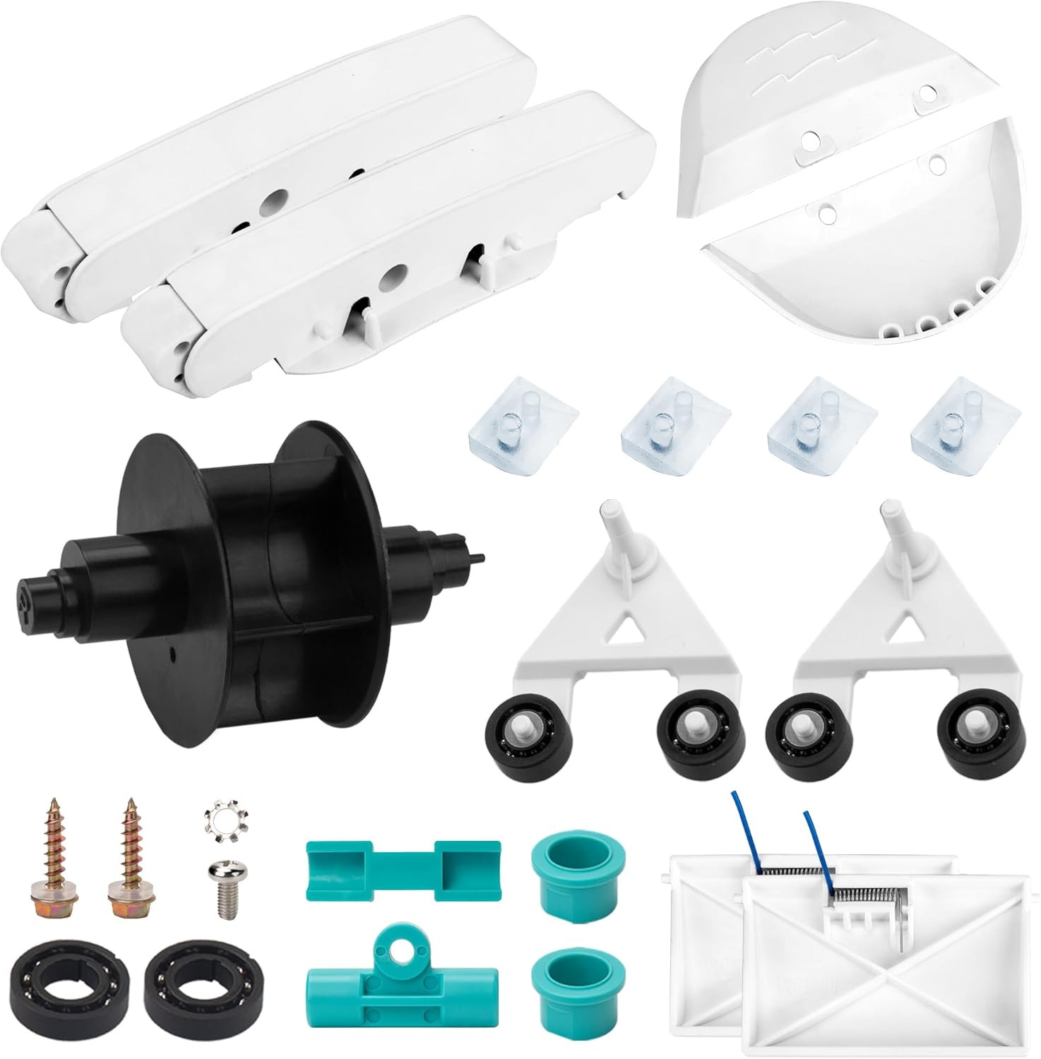 Pool Cleaner Pod Swing Combo Kit, AXV621DAT Pool Vac A-Frame/Turbine Tune-Up Rebuild Kit + AXV417WHP Pod + AXV604WHP Bezel + Shoes + Flaps for Hayward Pool Vac, Navigator, Ultra, Aqua Bug​