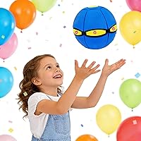 Vista 2 de Bola mágica que rebota, platillo volador mágico, juguete de doble forma libremente intercambiable con 6 luces, interacción entre padres e hijos