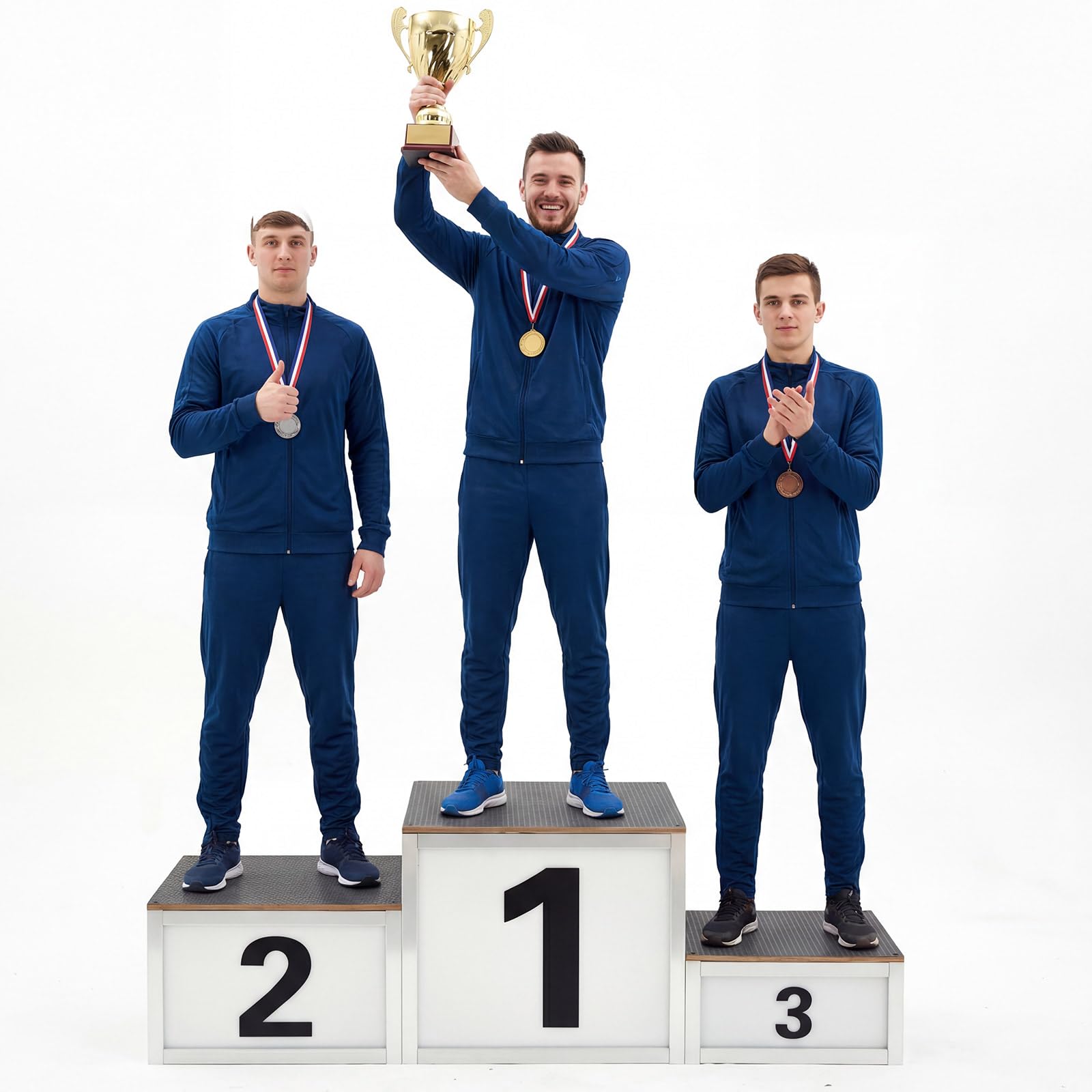Photo 1 of Otoolling 3 Pcs Stackable Winners Podium Metal First Second Third Place Winner Sports Podium Stand for Track and Field Sports Competitions, Award Ceremonies