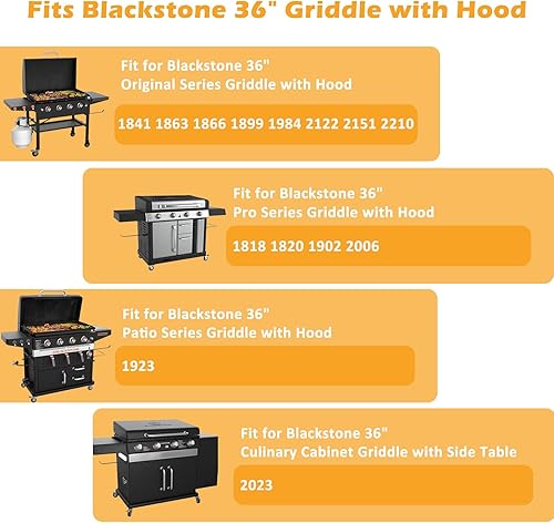 Vista 2 de Cubierta para parrilla Blackstone de 36 pulgadas 5482, para 1863 1866 1899 1923 1984 2085 2102 2122 2149 2151 2162 2162 2177 2210 2212 2249 2255 6