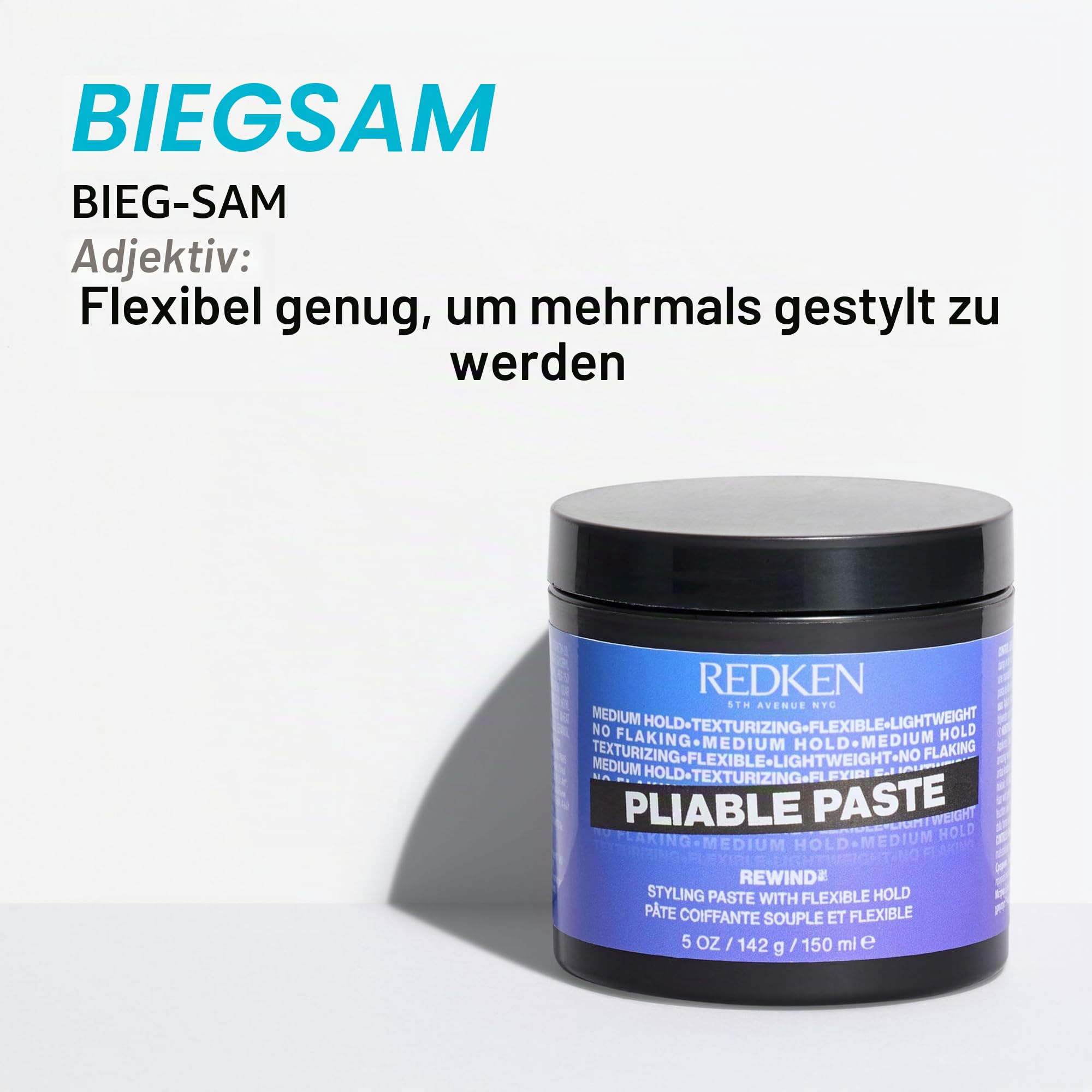 Redken Biegsame Paste, 150 ml – mittlerer Halt, flexible Texturierung Haarpaste