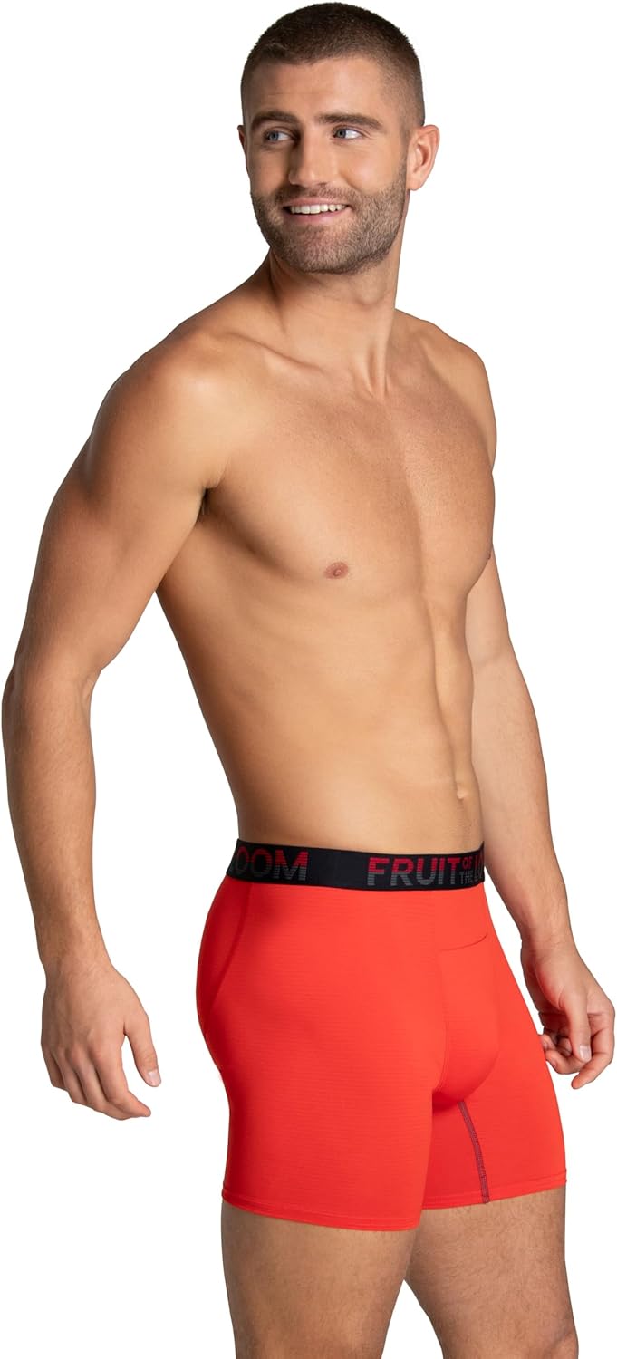 Fruit of the Loom mens 4-way Stretch Boxer Briefs | Lightweight & Moisture Wicking Underwear | Long Leg, Regular Leg & Trunk - Image 4