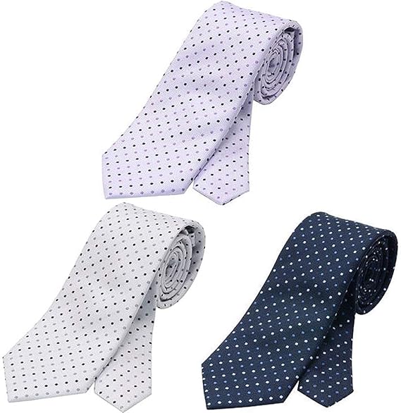 Amazon エンリコ ジリ シルクネクタイ ３本セット 大剣幅8 0ｃｍ 全長約145ｃｍ Eg B ドット ネクタイ 通販