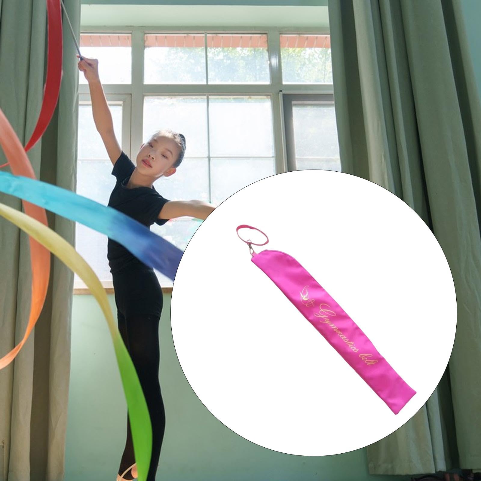 TISHITA Twirling Baton Bag Borsa Porta Bastone Danza Portatile Comoda Nylon Resistente Organizzazione Nastri Ginnastica Adatta a Gare Ginnastica Allenamento
