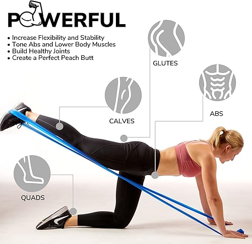 Miniatura 4 de Resistance Bands for Working Out  7Ft Long Resistance Bands Super Exercise Bands with Carry Pouch and Door Anchor I Latex Free Workout Bands