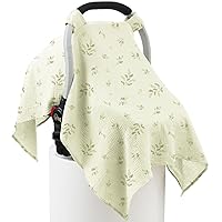Vista 13 de Funda de asiento de automóvil 100% muselina de algodón para bebé, cubierta de toldo para asiento de automóvil, fundas de ajuste universal para niños