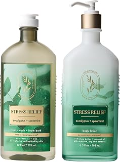 Bath & Body Works Body Wash and Body Lotion, Eucalyptus Spearmint, 2 Pack | Aromatherapy Nourishing Shower Gel, Lotion for Radiant Skin, Luxury Scented, Skin Hydration, Dermatologist-Approved