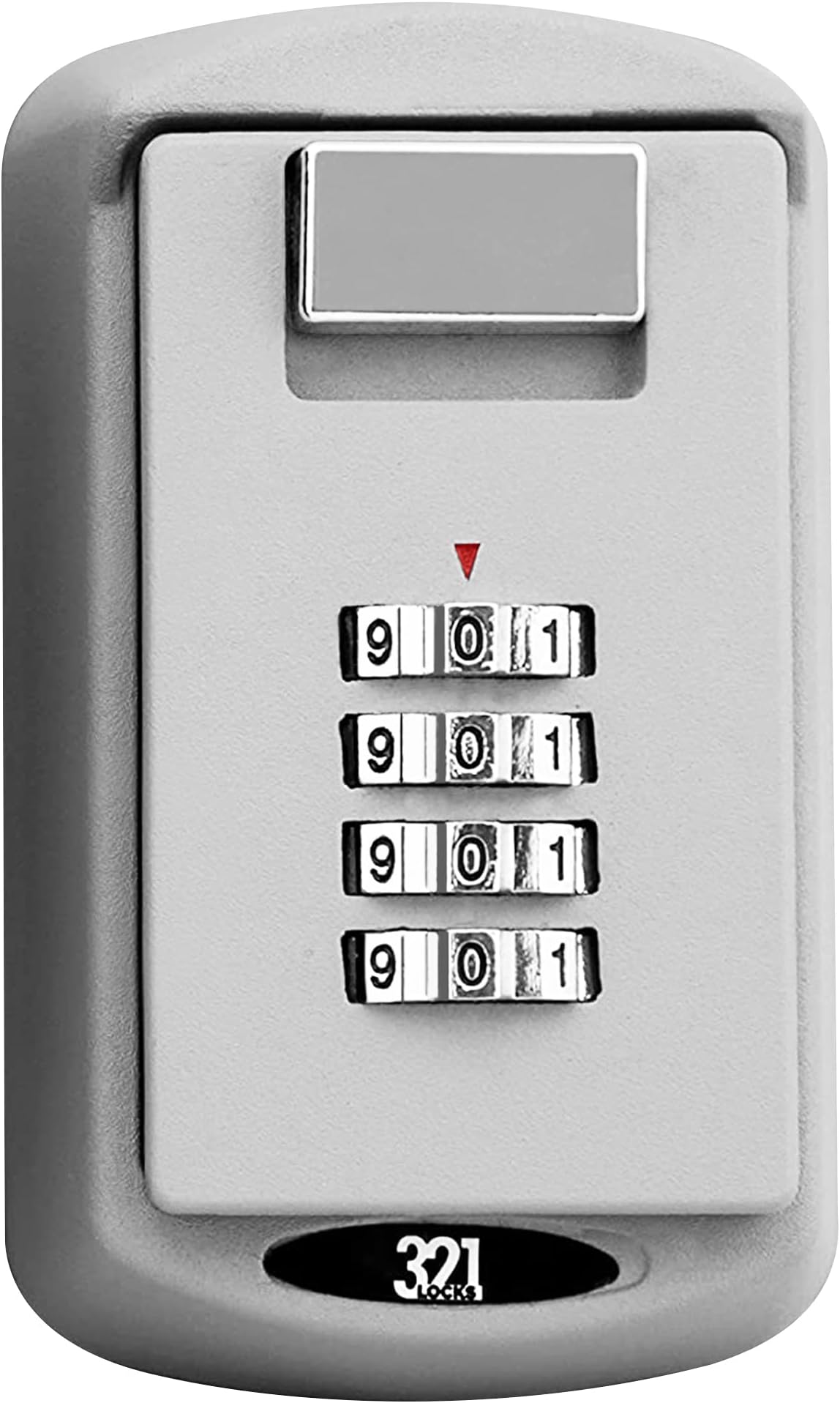 321 Locks Outdoor Wall Mounted Key Safe - LB-10 - Black - Combination Lock - Waterproof - 4 Pin Code - Free Waterproof Cover - Home, Office, Construction Site