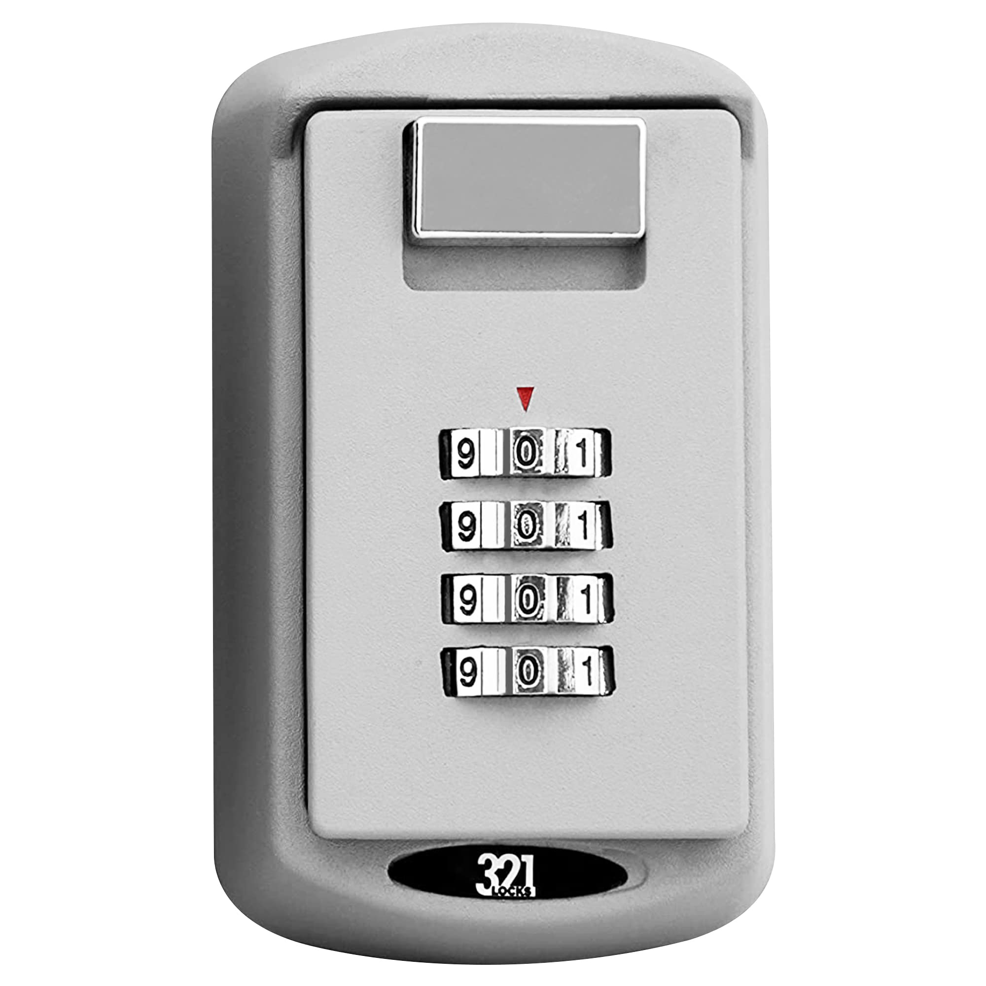 321 Locks Outdoor Wall Mounted Key Safe - LB-10 - Black - Combination Lock - Waterproof - 4 Pin Code - Free Waterproof Cover - Home, Office, Construction Site