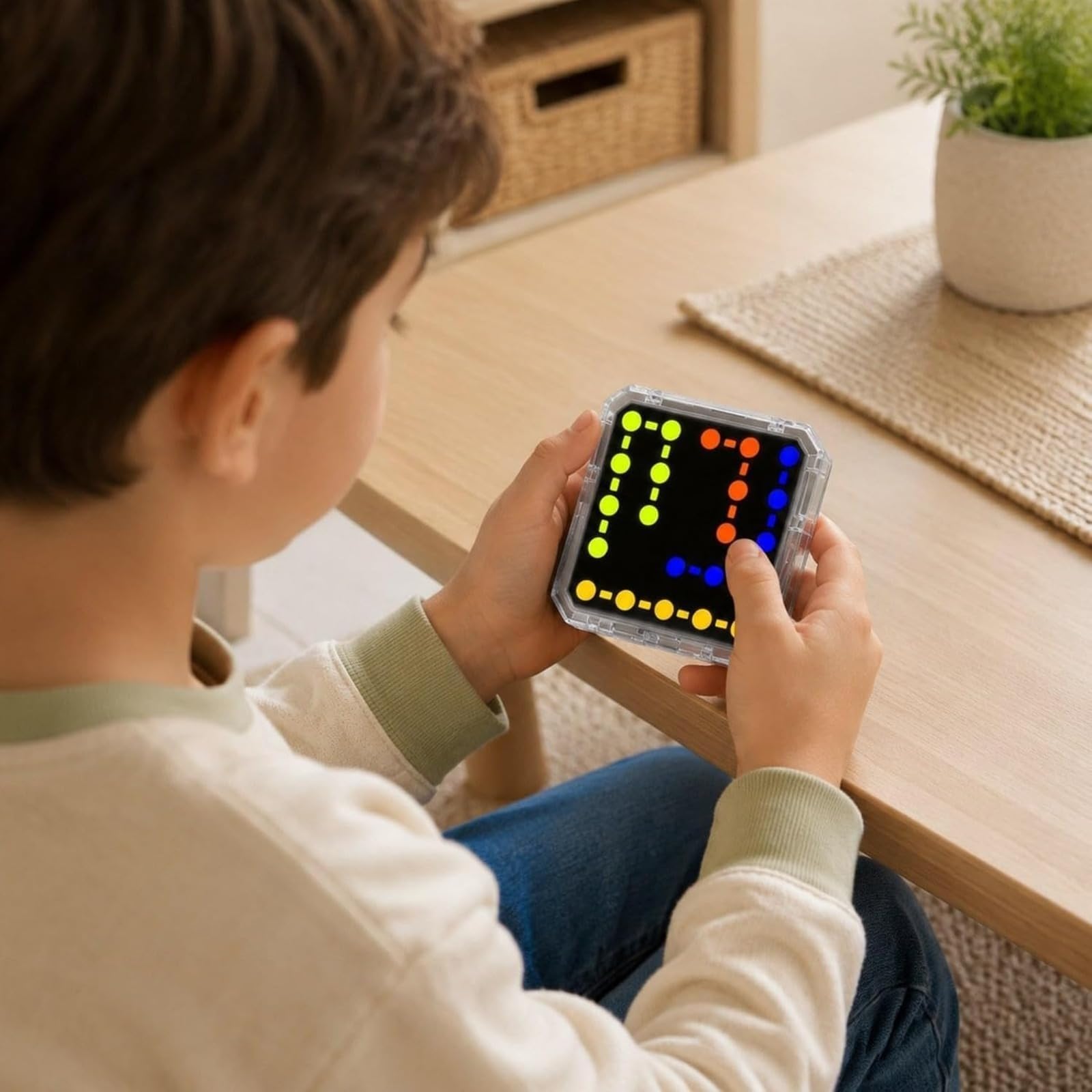 Gioco portatile logico per bambini, sviluppo visivo e intellettuale, attività pratiche che stimolano mente e mani, educazione elettronica per bambini e adulti. Nero