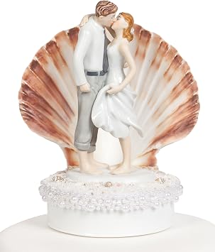 Wedding Collectibles Beach Get Away Shell Wedding Cake Topper