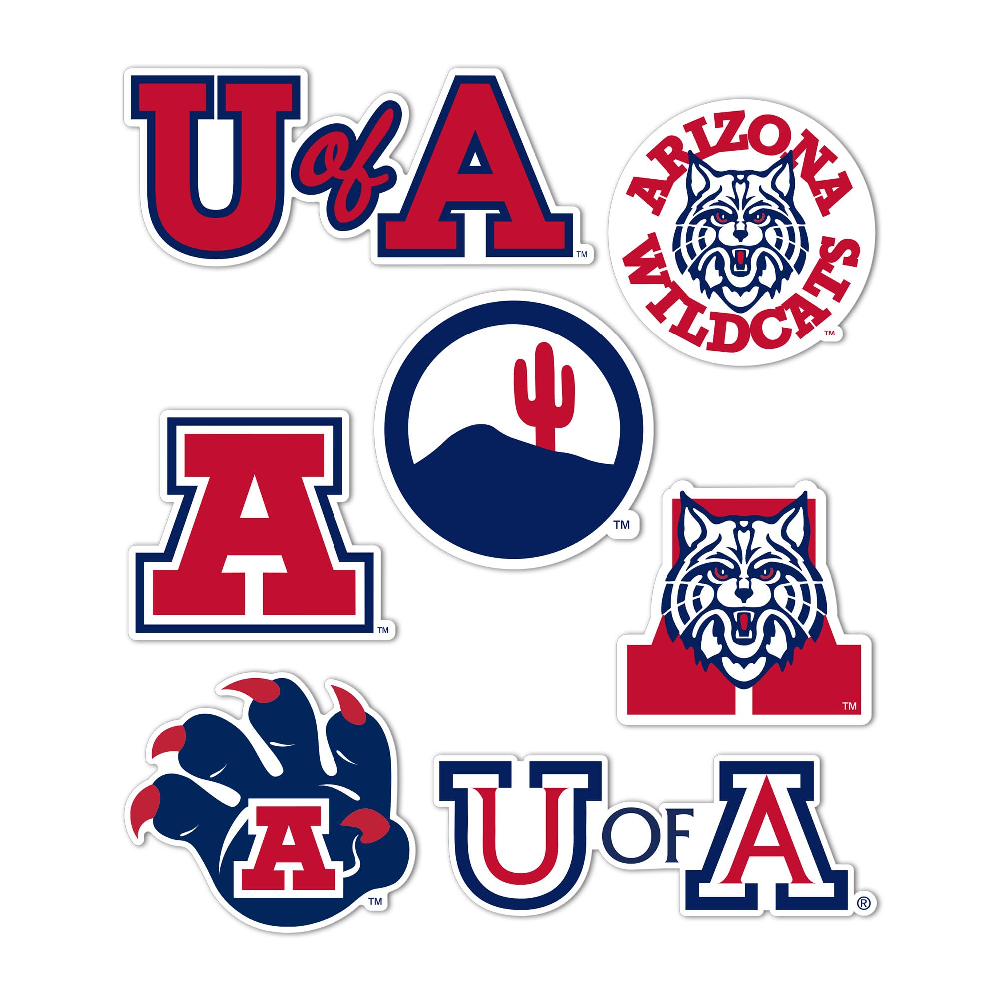 Autocollants University of Arizona de qualité supérieure en vinyle UA Wildcats T2