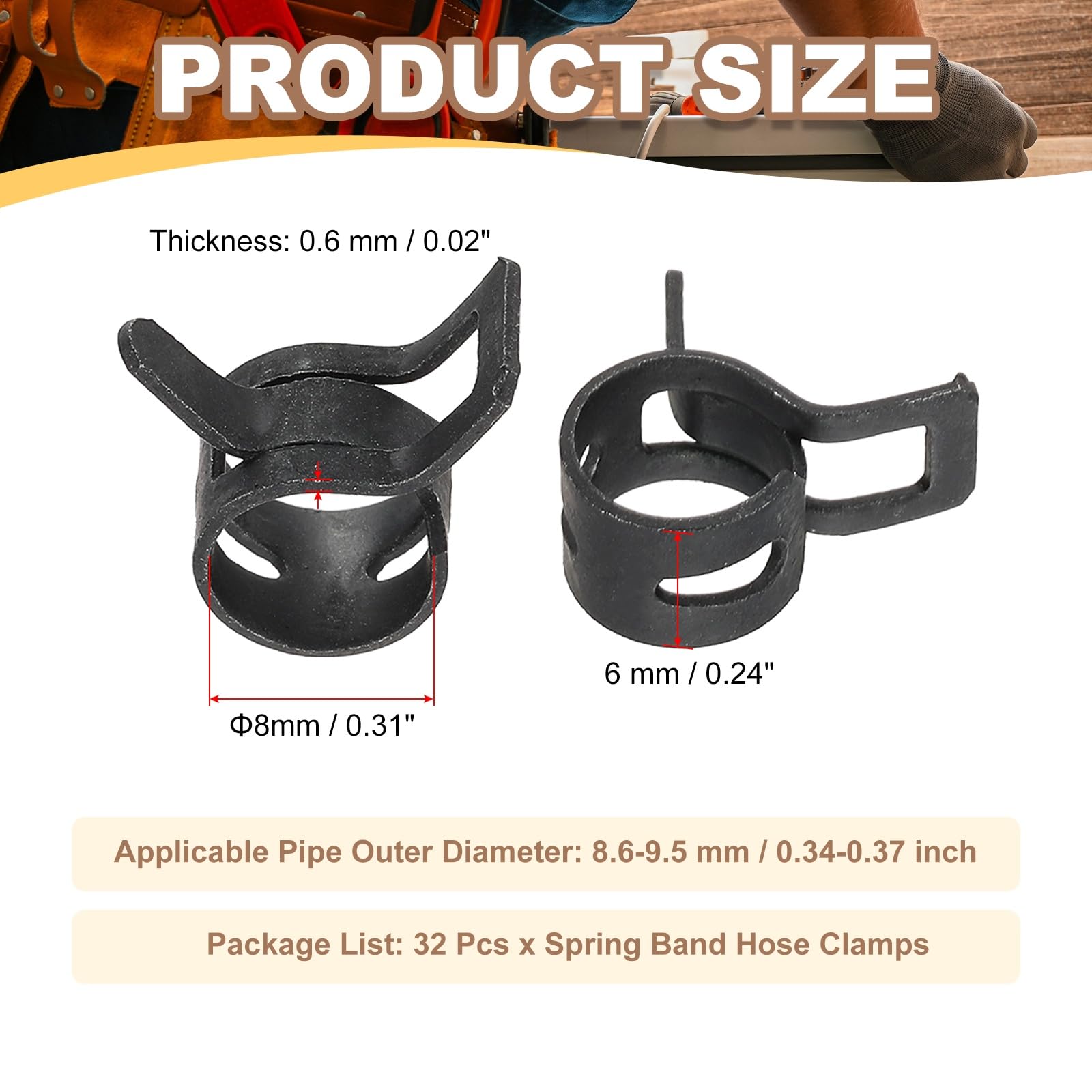 PATIKIL Spring Band Hose Clamps - Image 2
