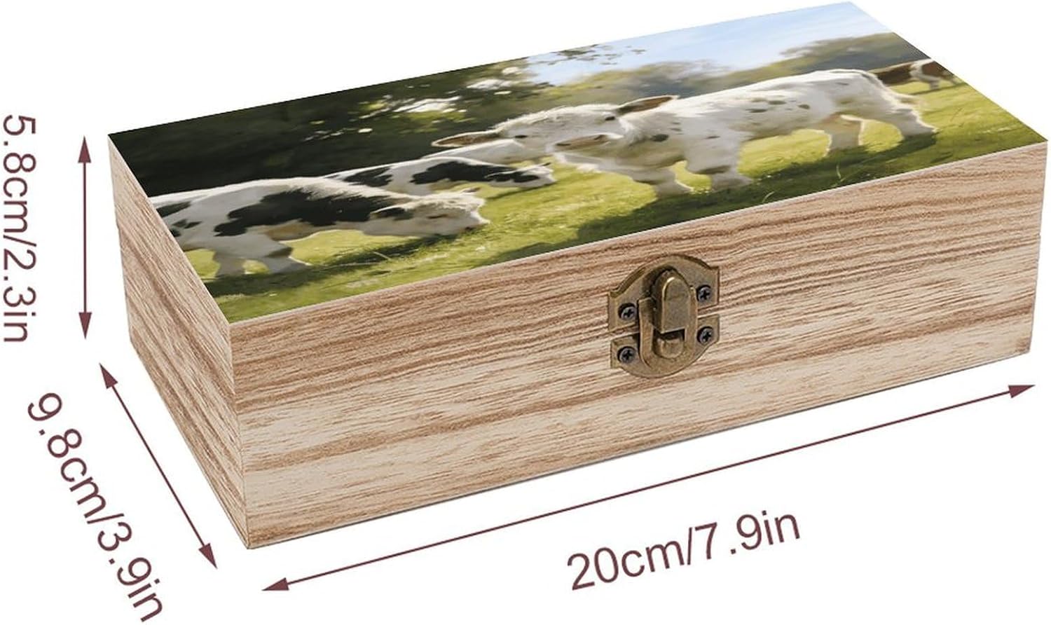 Summer Pasture Wood Box Rectangular Organizer Box image 2