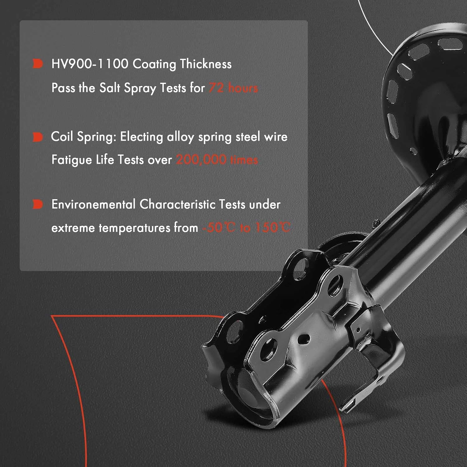 A-Premium Front Struts Compatible with Toyota RAV4 2013-2018 & Lexus NX300 2018-2021, NX200t 2015-2017 - 2x Replacement Suspension Bare Strut Shock without Coil Spring