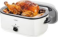 Vista 21 de Sunvivi Horno asador eléctrico de 22 cuartos de galón, 26 libras, con tapa de visión, asador de pavo con función única de descongelación/calor, Negro