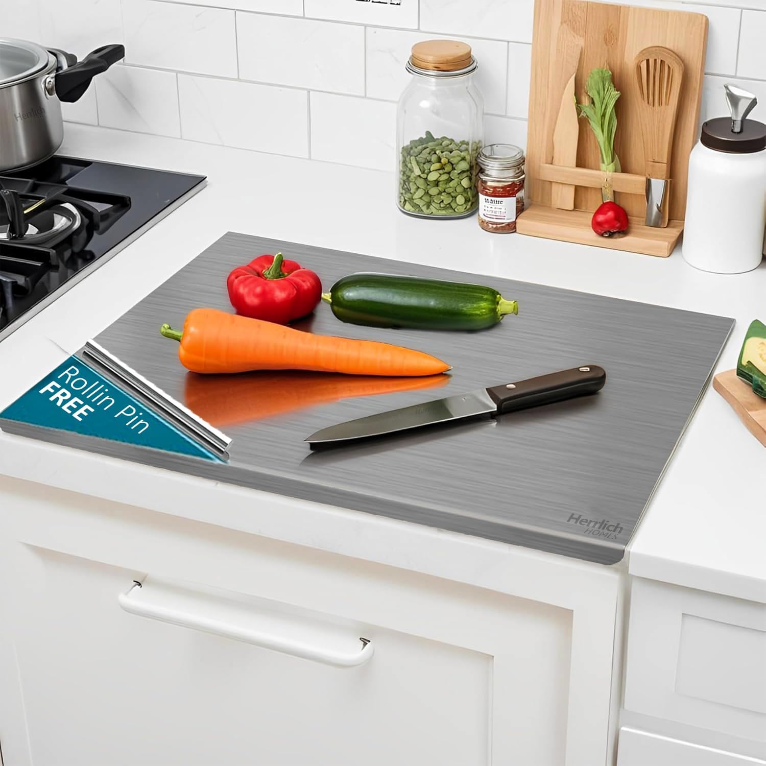 Premium Stainless Steel Chopping Board - Herrlich Homes -13