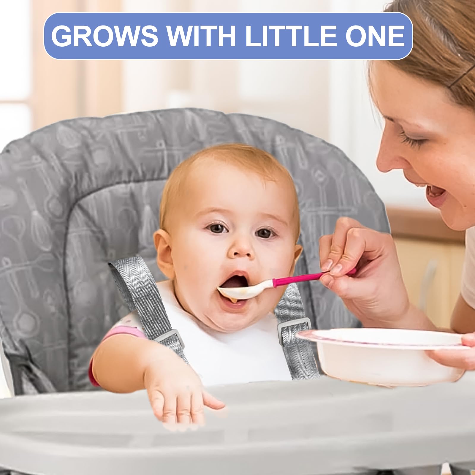 Cinture Universali per Seggiolone, Regolabile per Cinture Passeggino, Cinturas di Sicurezza a 5 Punti, Per Seggiolino Auto Carrozzina e Seggiolon, Sedia da Pranzo per Bambini