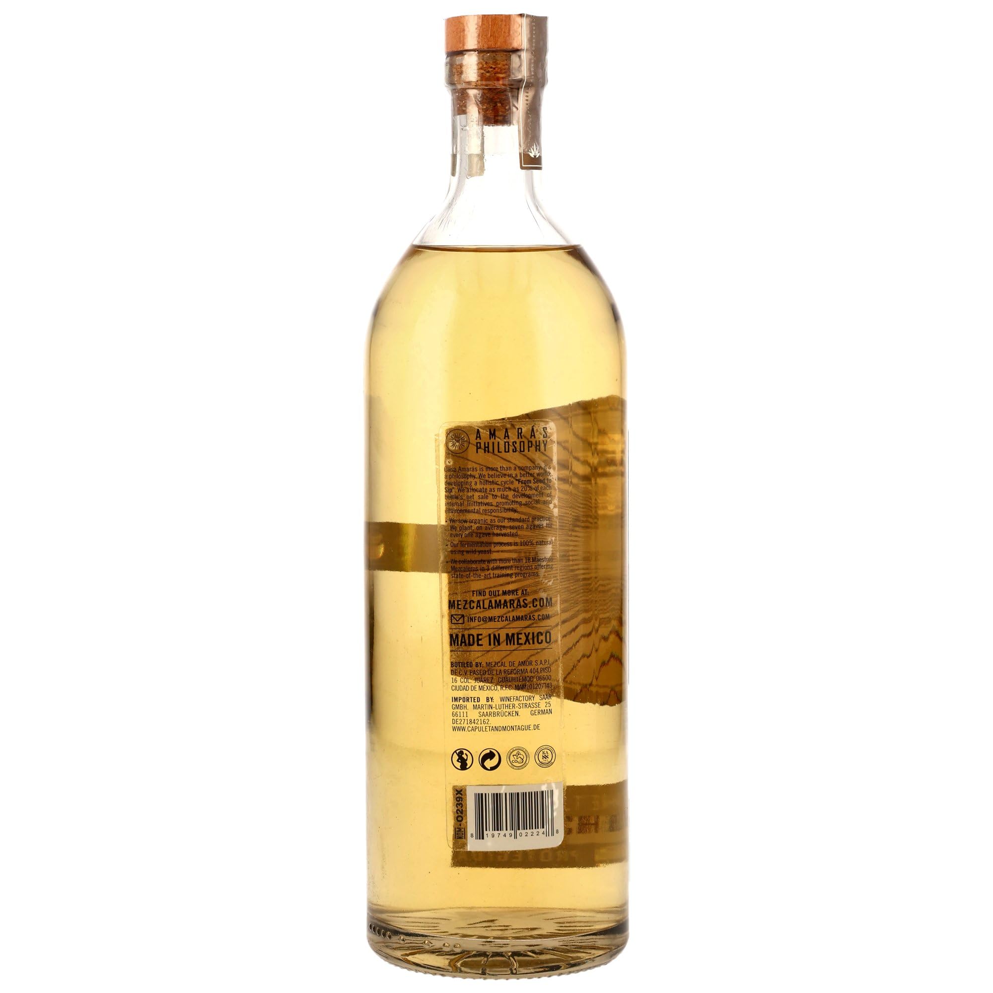 Amarás Espadín Reposado Mezcal 700ml