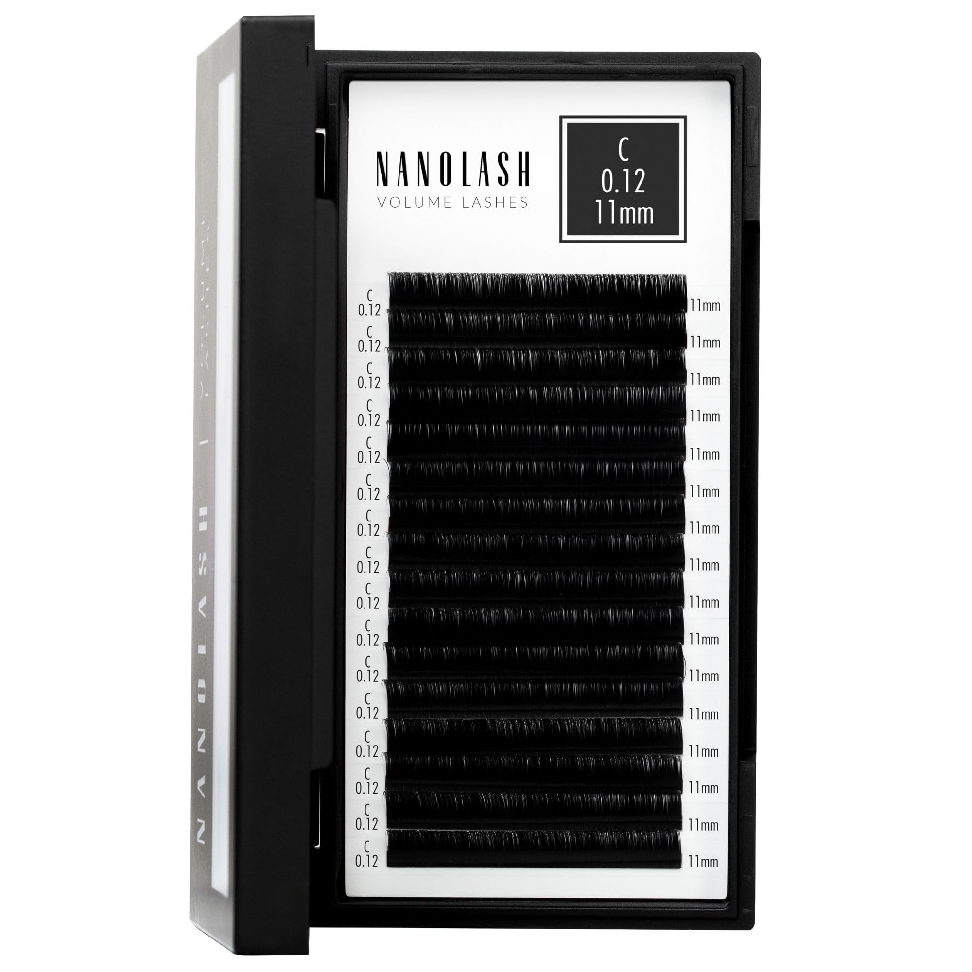 Nanolash Volume Lashes - false lashes for professional eyelash extensions, volume eyelash extensions (0.12 C, 11mm)