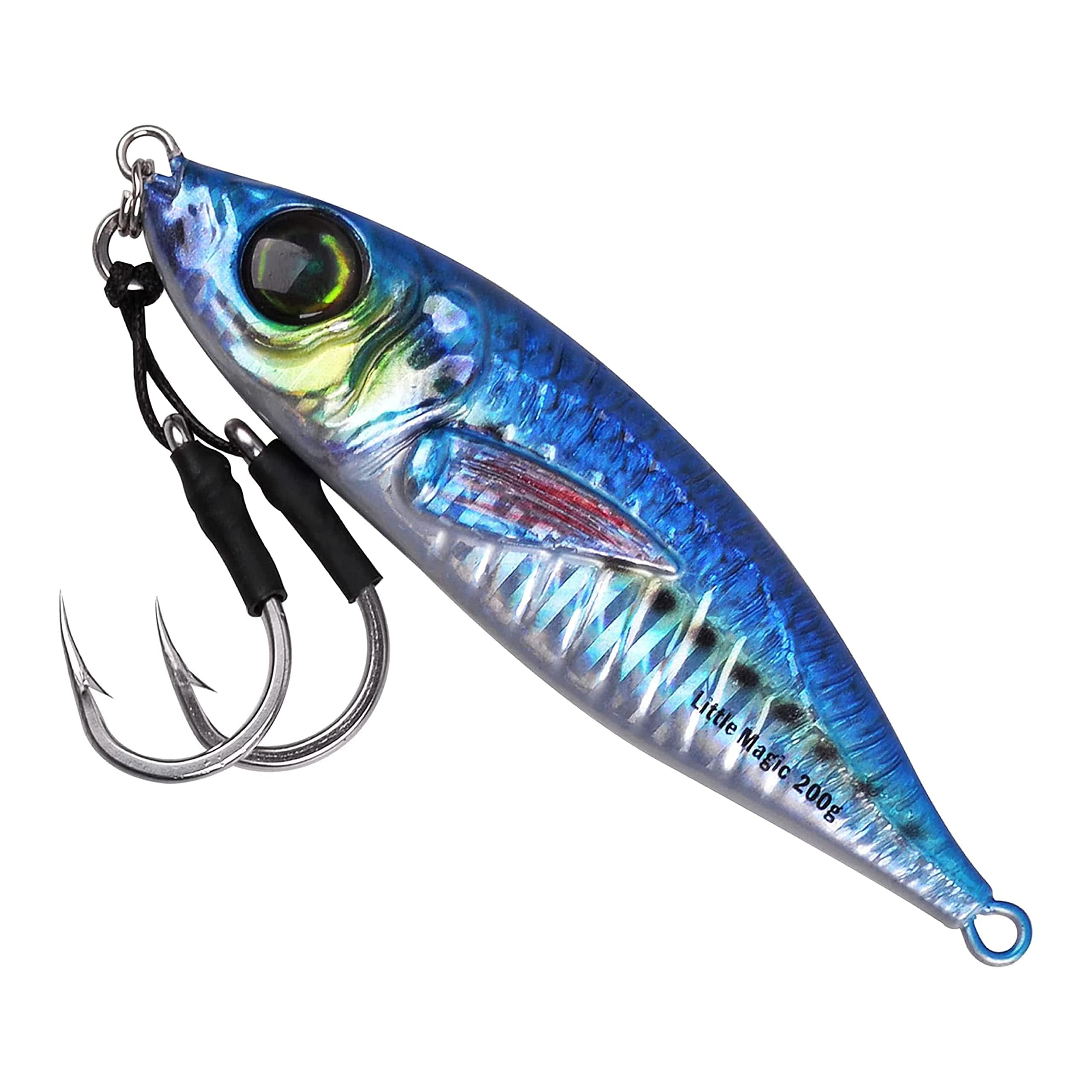 Slow Pitch Jigs Saltwater Fishing Jigging Lures Glow Vertical Metal Jigs with Assist Hooks Butterfly Jigs 3D Printing Offshore Deep Sea Ocean Fishing Pitching Lures for Tuna Kingfish Bluefin — image 1