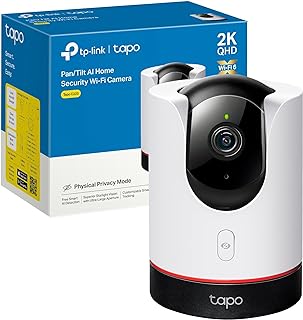 Tapo C225 – AI Camera Surveillance 360°, 2K QHD,AI Intelligent, Night Vision, Two-Way Audio, Motion Detection, Supports 51…