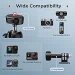 SMALLRIG Portable Mini Desktop Tripod, Small Tabletop Camera Tripod, Extendable 8"-15" Mini Handheld Carabiner Tripod with Mantis Hook,360°Ball Head,1/4"-20 Screw for DSLR, Adapter for DJI, for GoPro