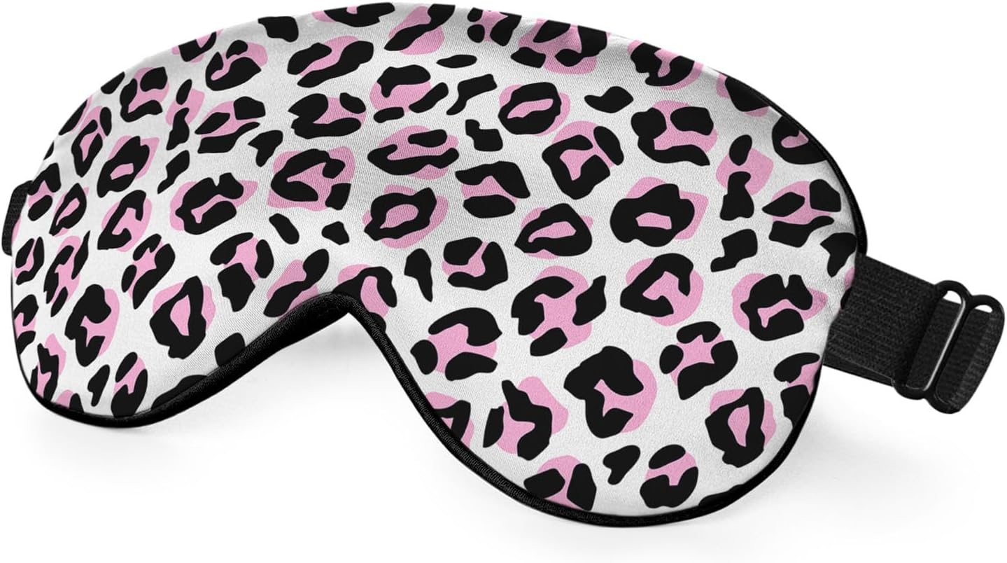NOHSHE Leopard Print Sleep Mask, Silky Soft Eye Cover