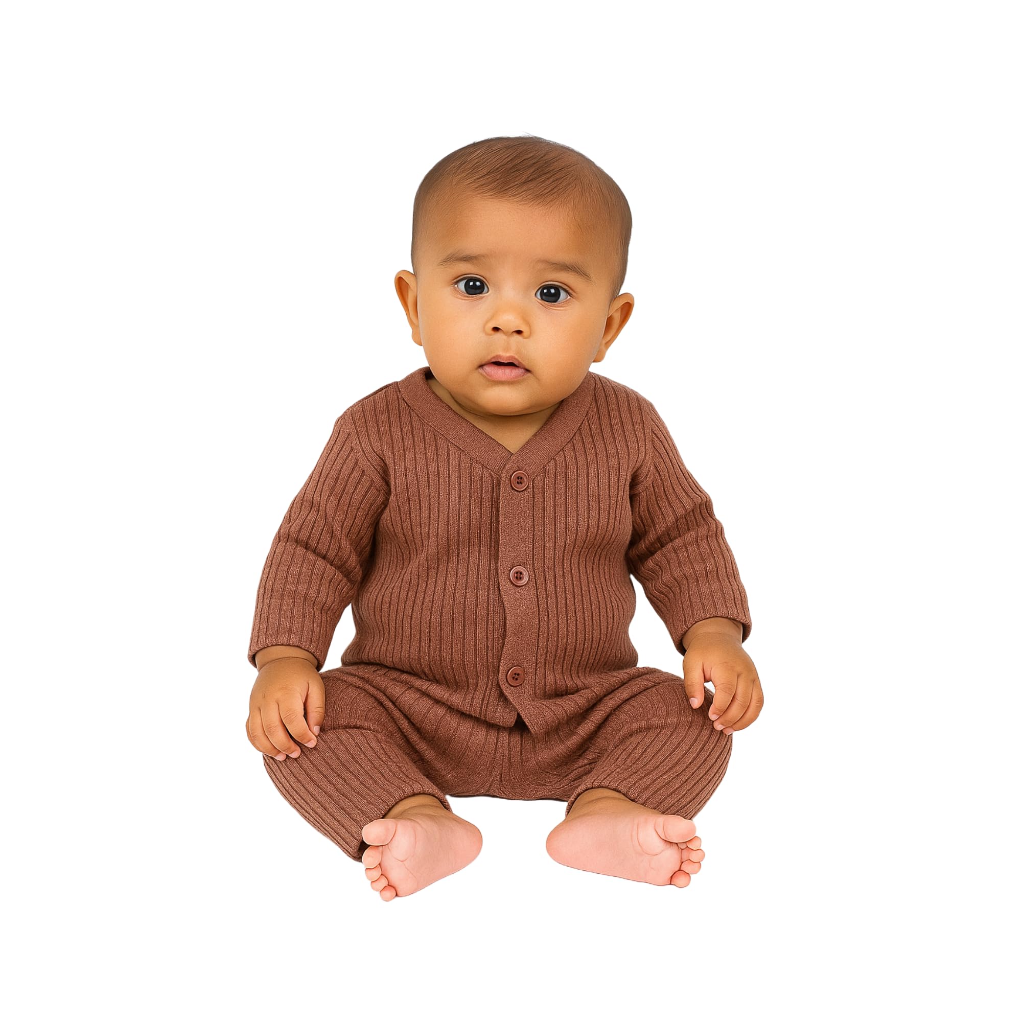 Unisex Baby Thermal Top and Pyjama Set 0-6 Months | Warm & Soft Fabric Kids Winter Wear Thermal Full Sleeves Body Warmer Suit Set for Infants Combo 1 Pair-image-42