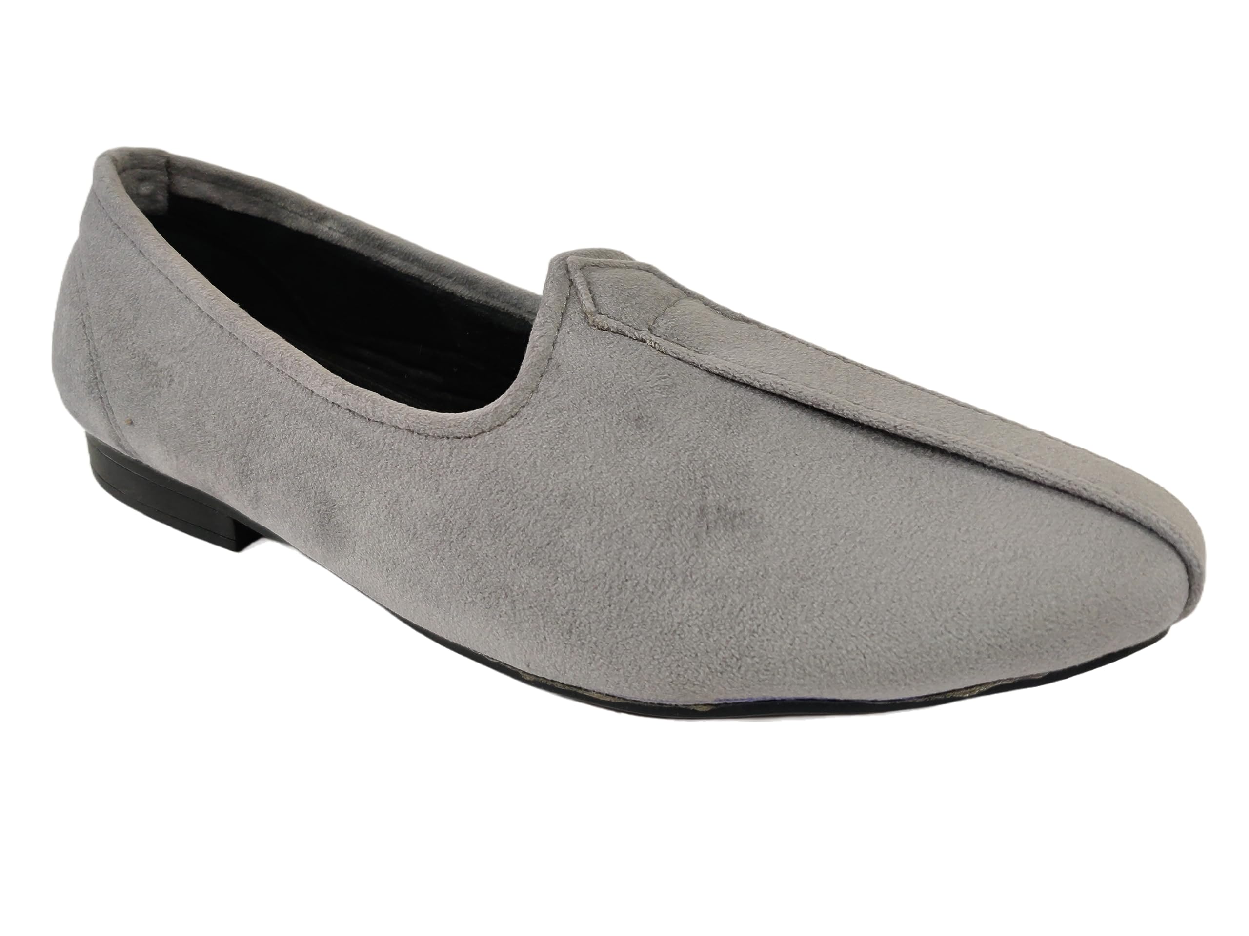 VELOUR INDIA Grey Mojari Jutti Shoes Men (10) 2
