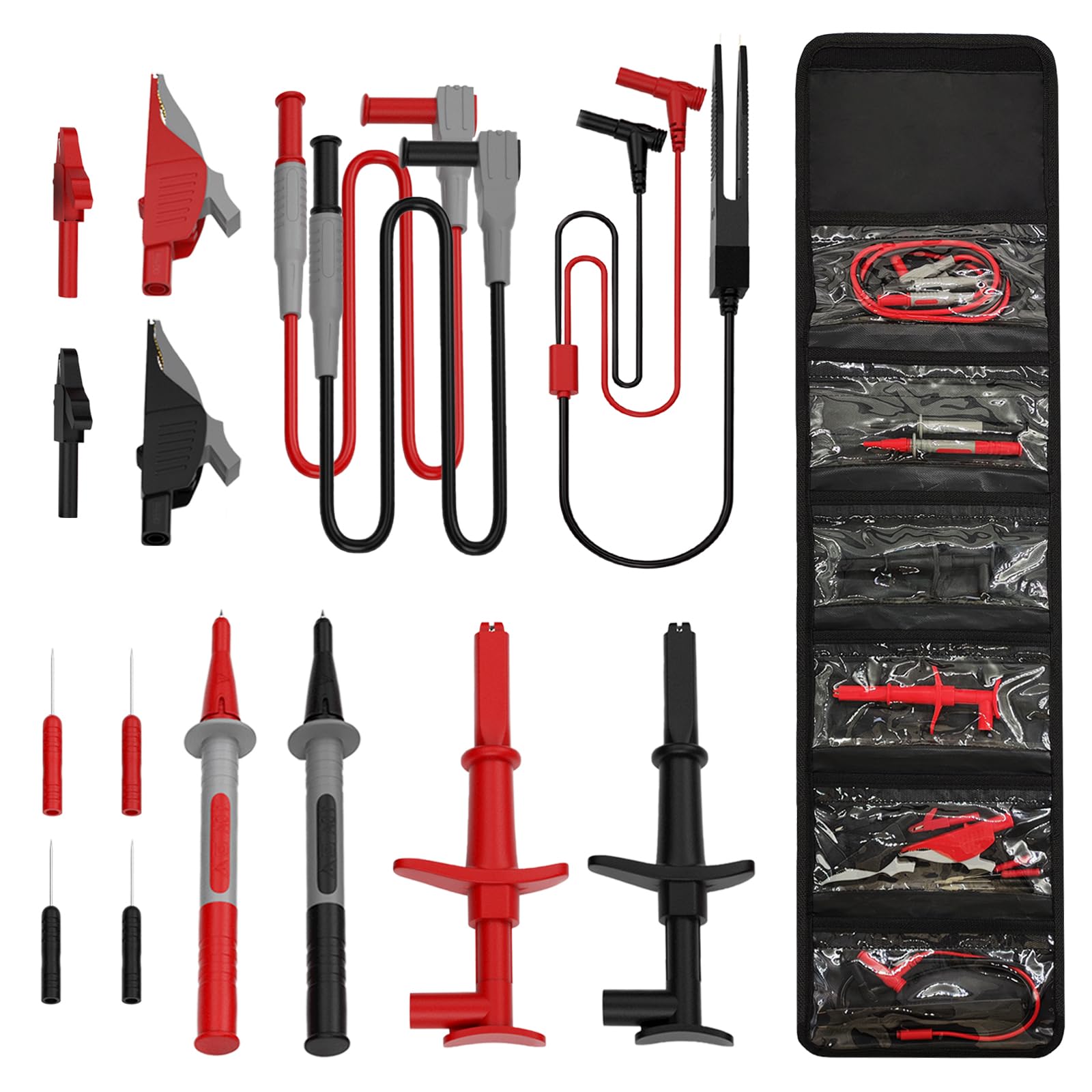 24 Pcs Multimeter Test Leads Set with Alligator Clips, Insulation Piercing Test Clip and Test Probes 1000V 10A CAT III for Fluke, KAIWEETS, INNOVA Multimeter, Voltmeter, Clamp Meter — Amazon image 10