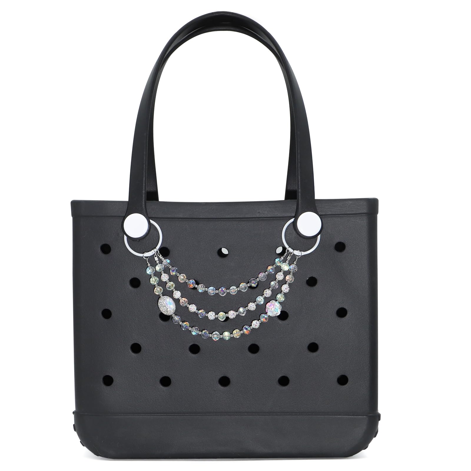 QTKJ 3-Tier Beaded Chain for Bogg Bag, Accessory for Crossbody, Beach, Hand & Shoulder Bags, Unisex Adult