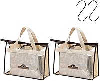 Vista 1 de Organizador de almacenamiento de bolso, paquete de 2, organizador de almacenamiento transparente para armario, bolsas transparentes para bolsos