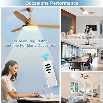 Hampton Bay Ceiling Fan Remote Control-3-Speed,Light Dimmer,Reverse Button | Replacement for UC7078T, CHQ7078T, L3H2003FANHD, HD5, HD6 Models