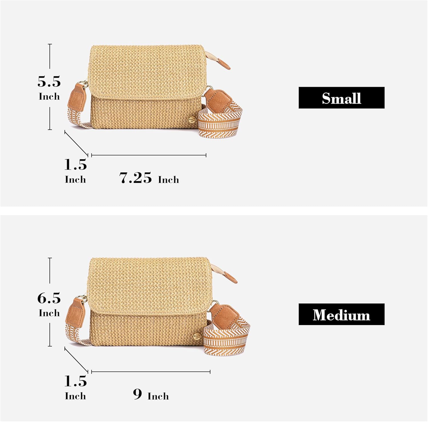 MINICAT Faux Straw Small Summer Purses Women Crossbody Beach Bags for Cruise Travel Vacation Essentials | Straw, Small, Summer, for Everyday, Cruise, Travel - Image 4