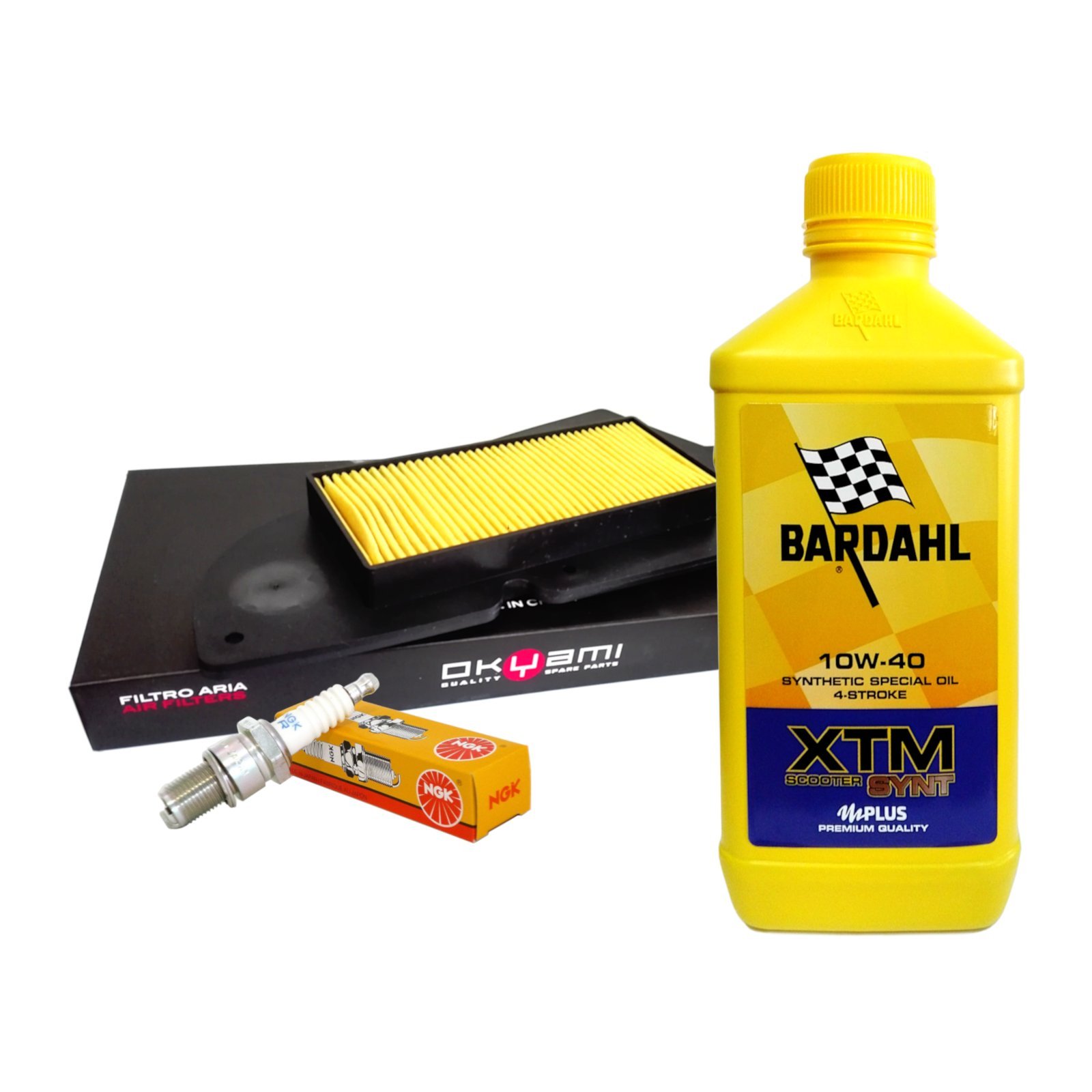 Service Kit Bardahl XTM 10W40 Air Filter Candle SYM HD HD2 Evo 125 200