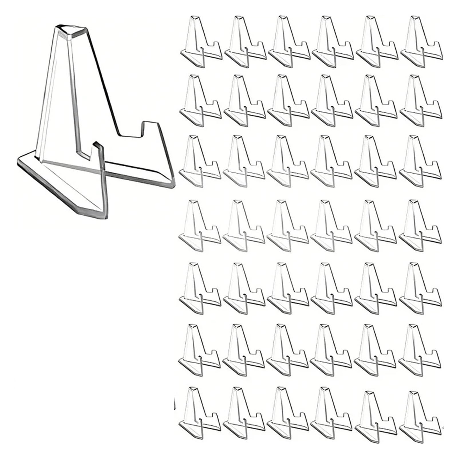 Zylven 10Pcs Triangular Acrylic Card Display Stand