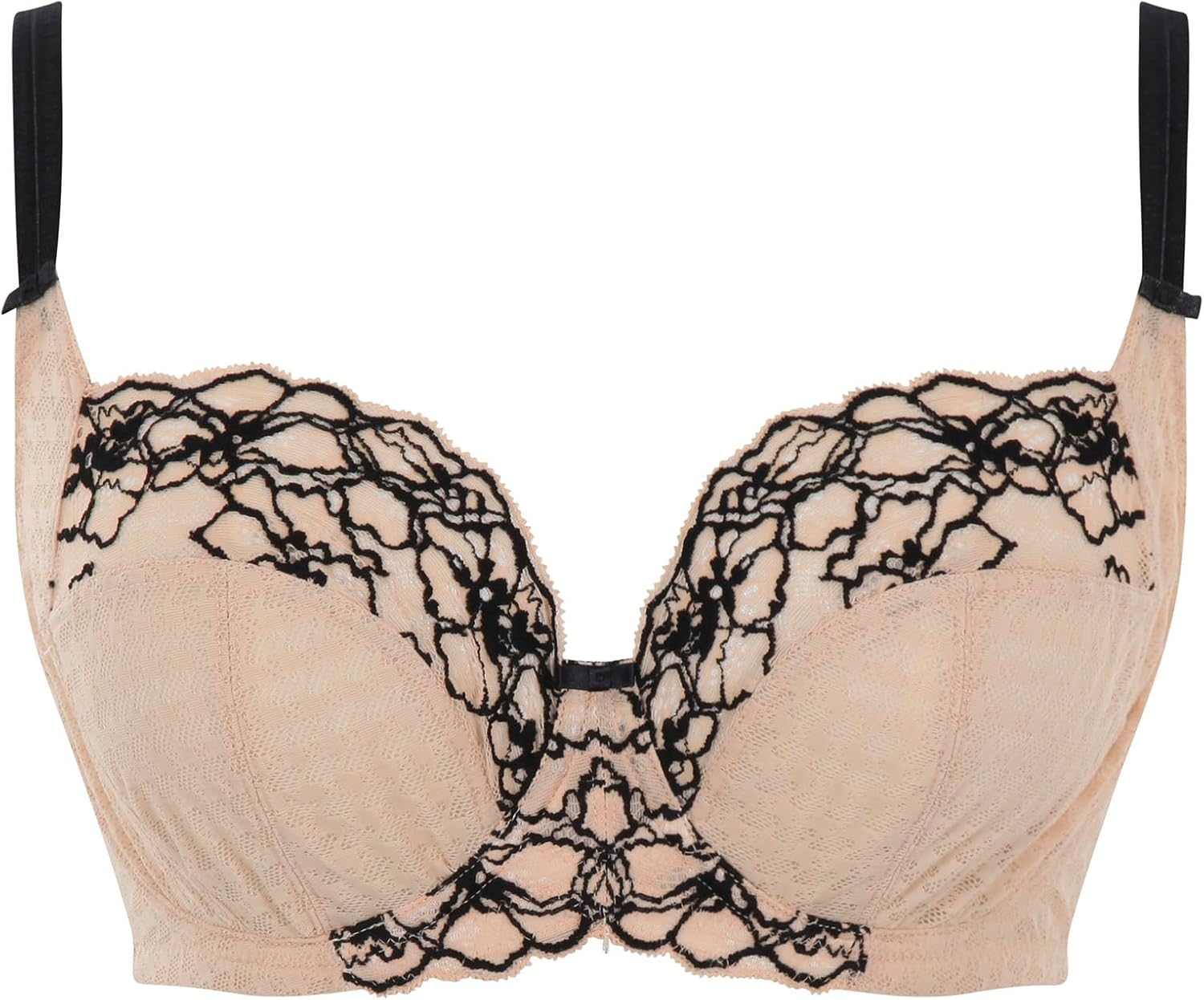 Panache Women's Envy Stretch Lace Balconette Bra, Sand/Black, 28 FF - Image 3