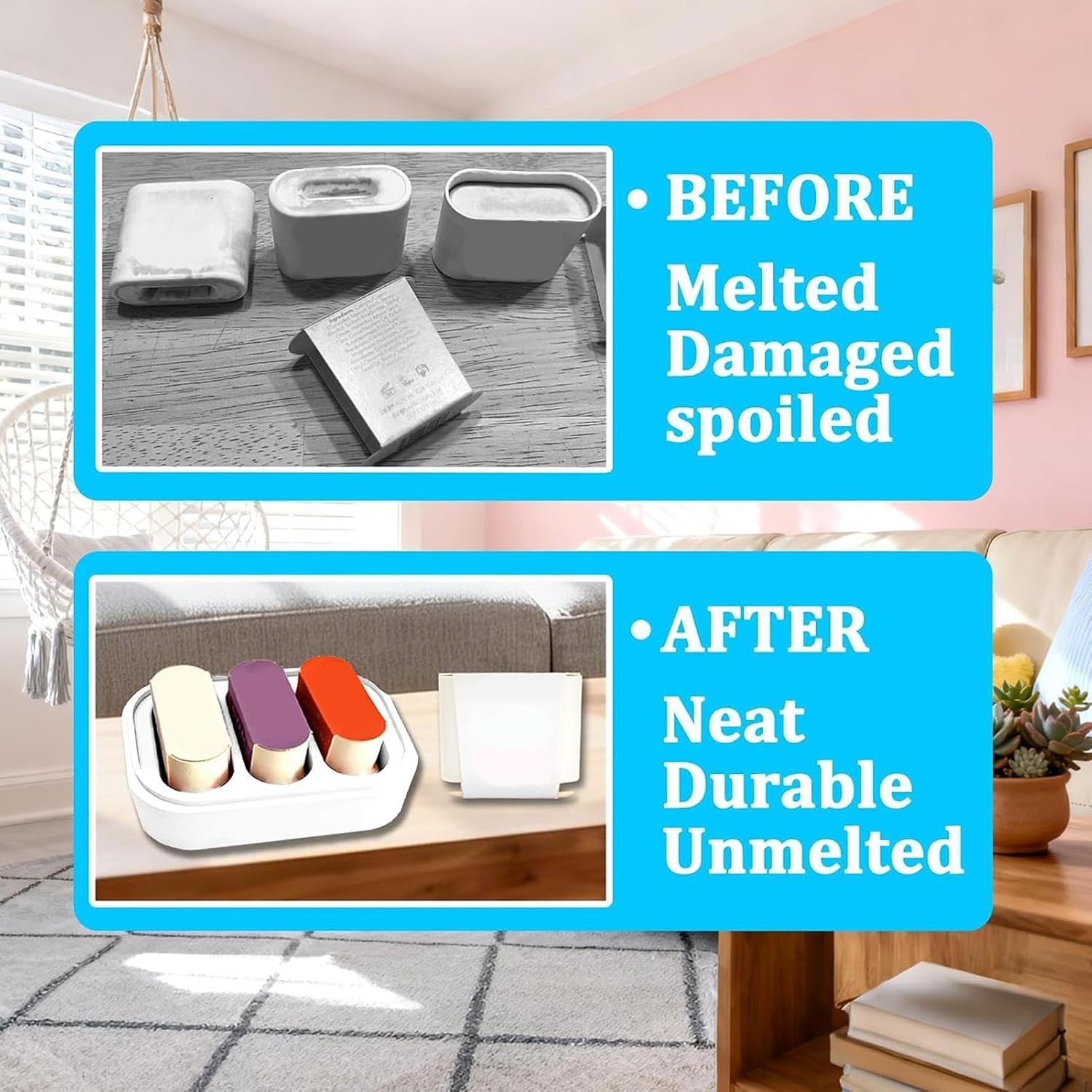 Shockproof Antiperspirant Case, Stores Securely with Refillable Travel Box
