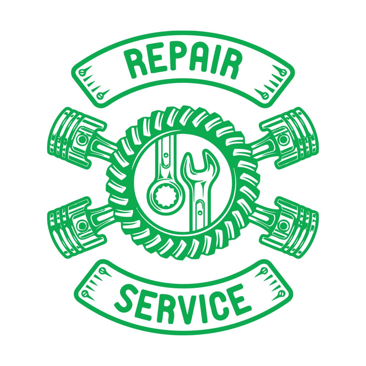 Car Repair Service Wall Sticker Auto Car Repair Store Decoration Car Tire Service Removable Car Workshop Logo Wall Decal Large - 70x78cm