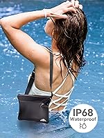 Vista 2 de HEETA Paquete de 2 bolsas impermeables, sensibles a la pantalla táctil, bolsa seca impermeable con correa ajustable para la cintura, mantiene tu