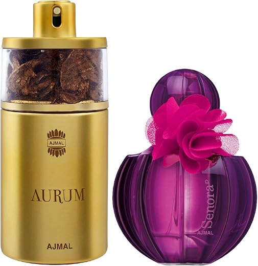Ajmal Aurum EDP Fruity Floral Perfume 75ml for Women and Senora EDP Floral Spicy Perfume 75ml for Women FREE